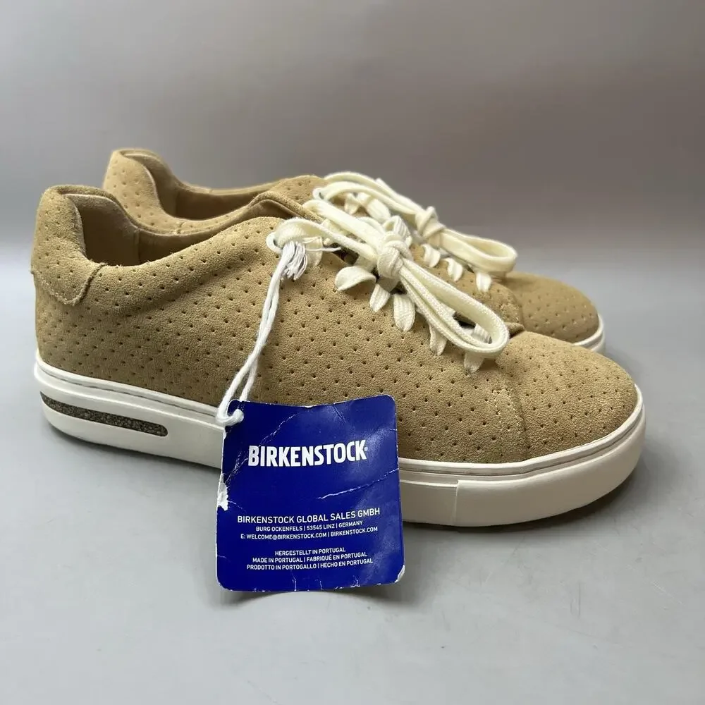 Birkenstock Bend Low Embossed Shoes Women Size 5 Brown Suede Comfort Sneakers